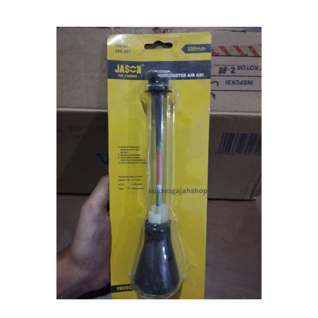 JASON Hydrometer Aki 220mm - Alat Tester Aki - Accu Hydrometer
