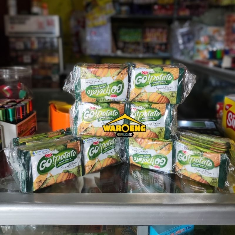 

BISKUIT KENTANG GO POTATO 1 RENCENG RASA KEJU ORIGINAL / GOPOTATO SNACK KENTANG ENAK