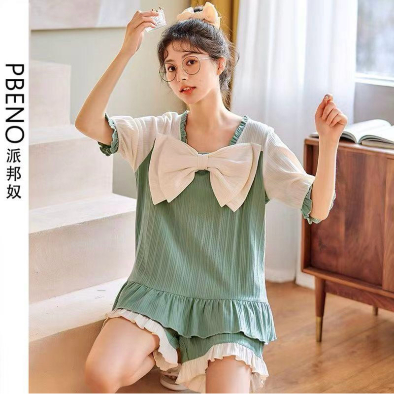 Piyama Hotpants Korea import/Knit Hotpants/Baju Tidur Import