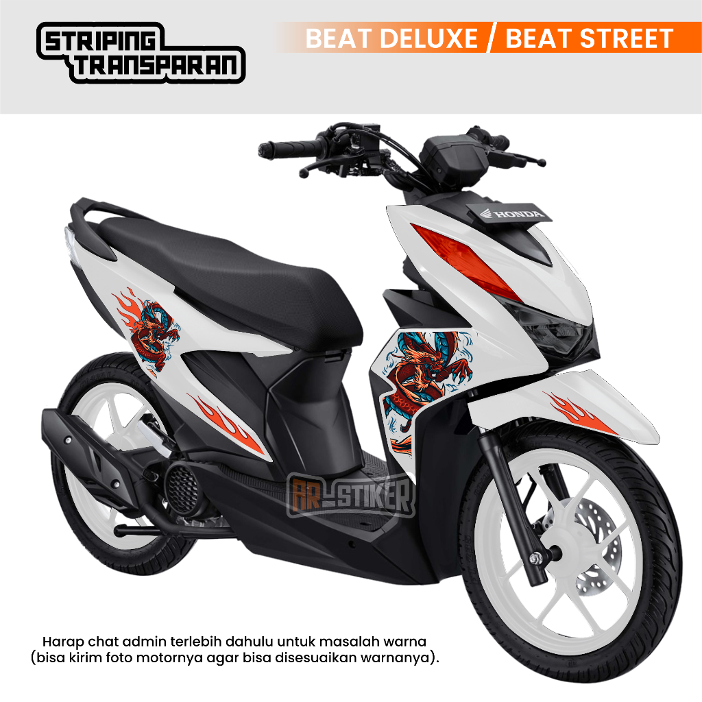 STRIPING TRANSPARAN BEAT DELUXE BEAT STREET NAGA API