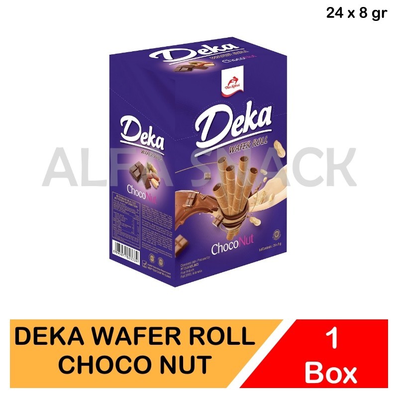 

Deka Wafer Roll Choco Nut Kemasan Box 24 x 8 gram