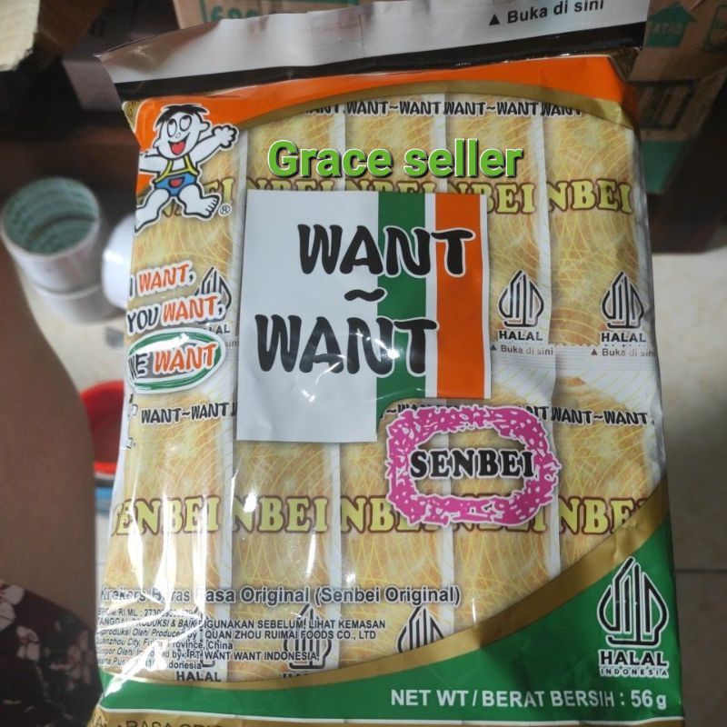 

Want want senbei rice crackers asin 56gr/snack ringan kerupuk beras