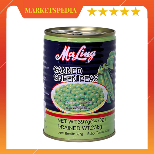

Canned Green Peas Maling TTS 397g Kacang Polong Dalam Kaleng