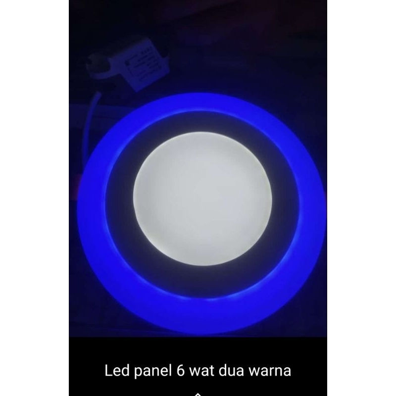 Led panel 2 warna bulat inbow 6 + 3watt
