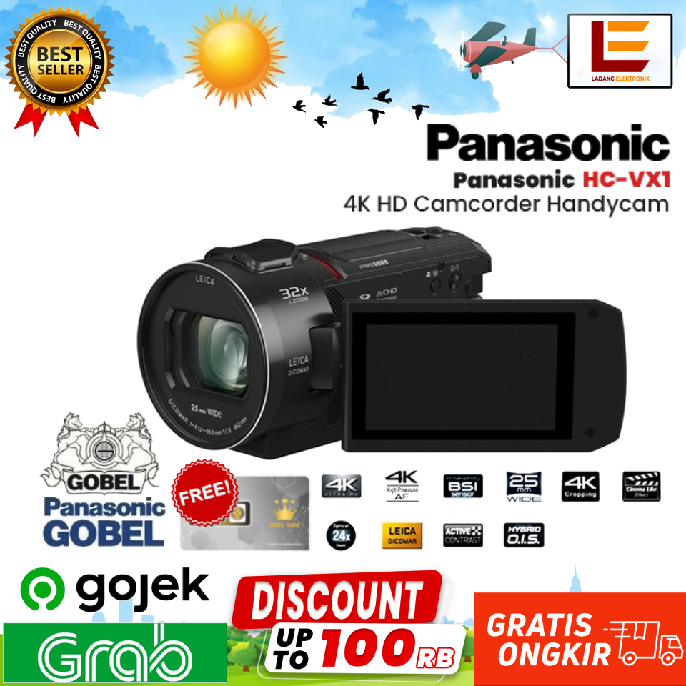 Panasonic HC-VX1 4K HD Camcorder Panasonic HCVX1 Handycam Garansi Resmi
