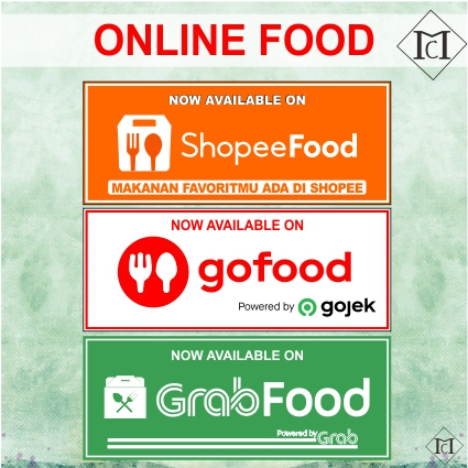 

STIKER ONLINE FOOD 25X10 CM VINYL