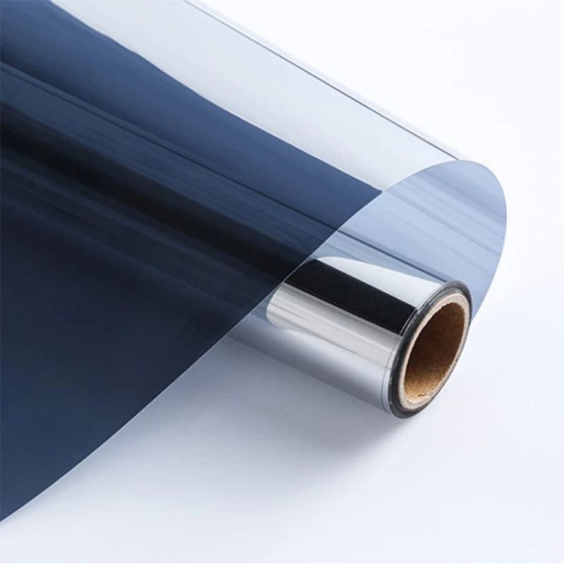 sticker kaca silver one way