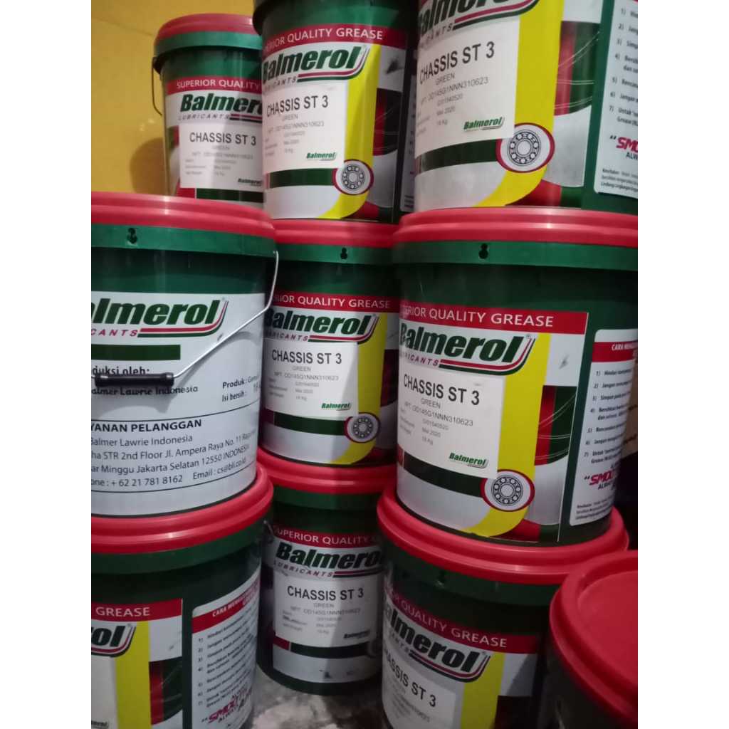 Grease Balmerol Chassis ST3 Green Pail 15kg