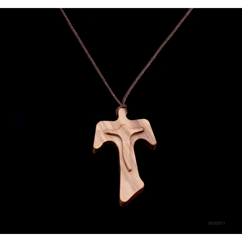 Salib Bandul Tao Corpus Siluet Kayu