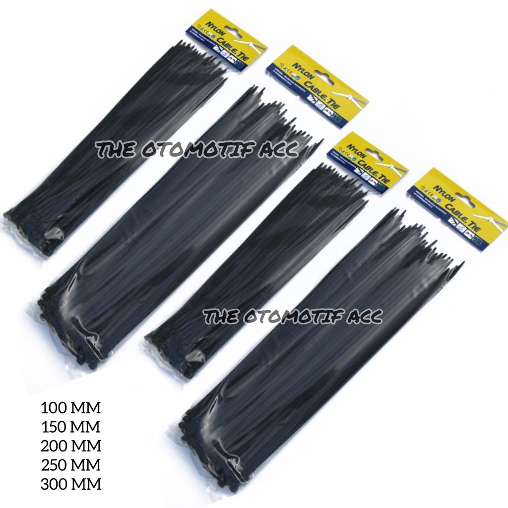 

Kabel Ties Tali Ripet Hitam Nylon Cable Tis Isi 100 Pcs Talities Serba Guna / Tali Ripet Ikat Makanan