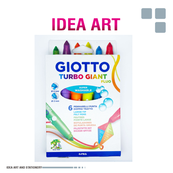 

Marker Spidol Warna Giotto Turbo Giant Fluo Set 6 - 433000