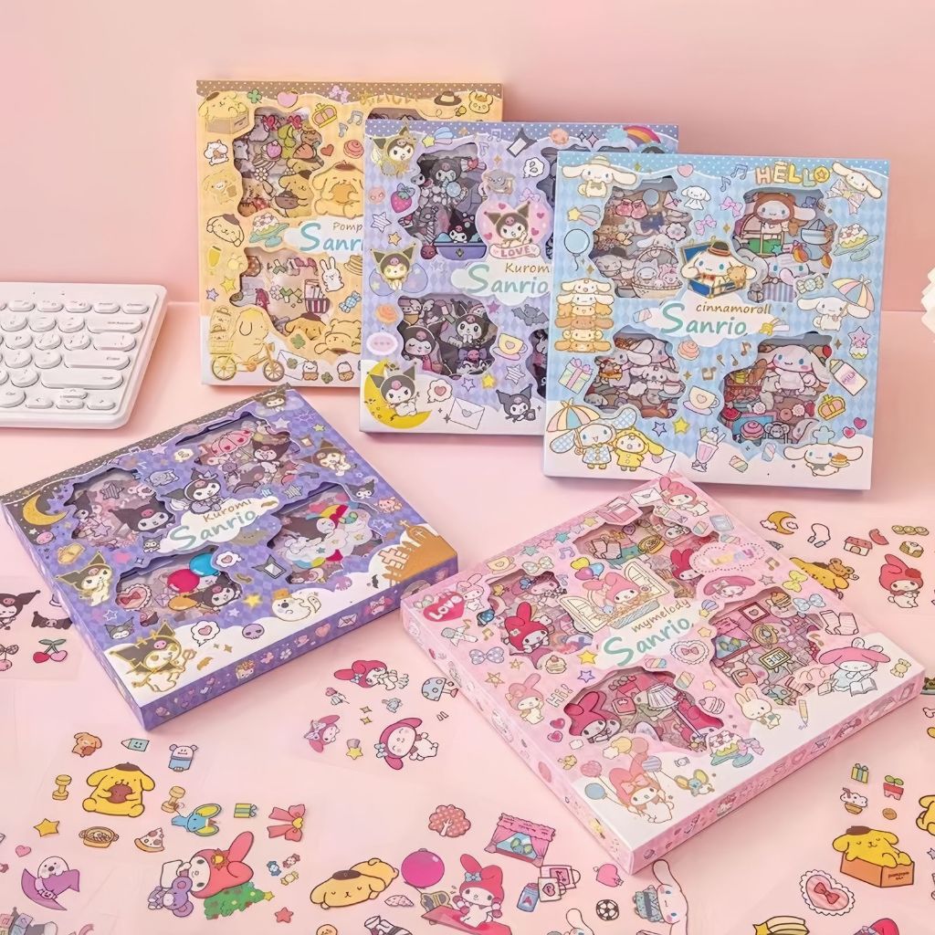 

Stiker Sanrio Anti Air 1 Box isi 32 Lembar Motif Lucu / Dekorasi Buku DIY/ Stiker Tahan Air PET Premium Quality