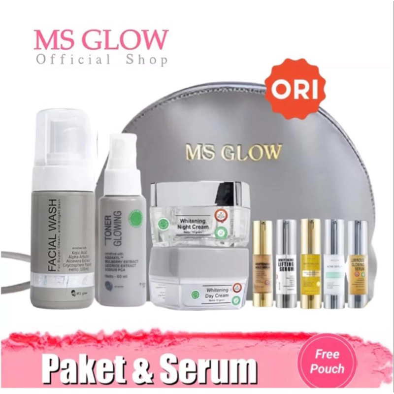 MS GLOW PAKET WAJAH FREE MS GLOW SERUM / PAKET WAJAH MS GLOW FREE SERUM MS GLOW
