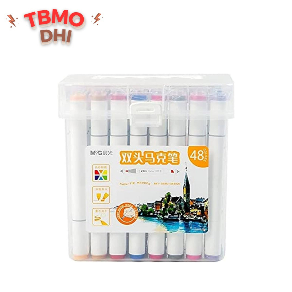 

M&G DOUBLE TIP TRIANGLE ART MARKER 48 Warna - Spidol 2 Ujung