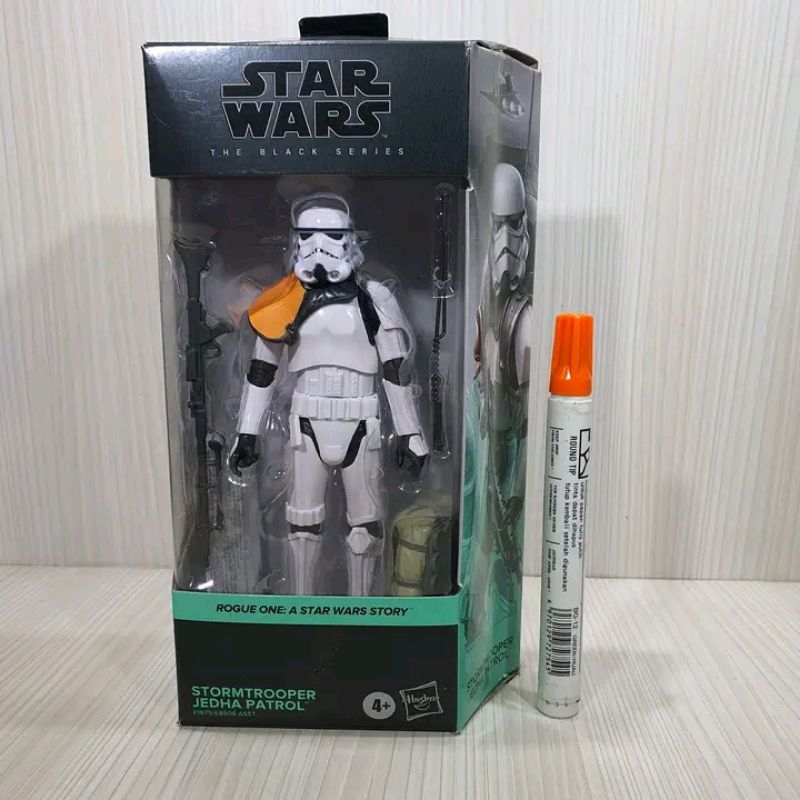 mainan action figure starwars stormtroper jedha patrol rogue one a star wars story black series Star