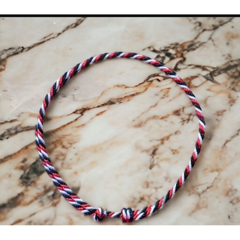 Gelang Tridatu Tali Telon Tiga Warna Model Serut Adjustable Ukuran 2mm Gelang Tridatu Tahan Air Orig