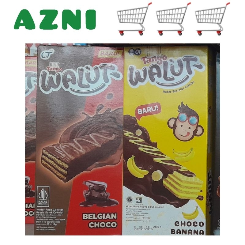 

TANGO WALUT Wafer Bersalut Coklat 11gr X 12pcs