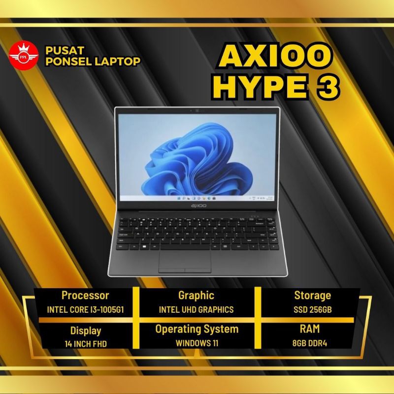 AXIOO MYBOOK HYPE 3 I3-1005G1 - RAM 8GB - SSD 256GB