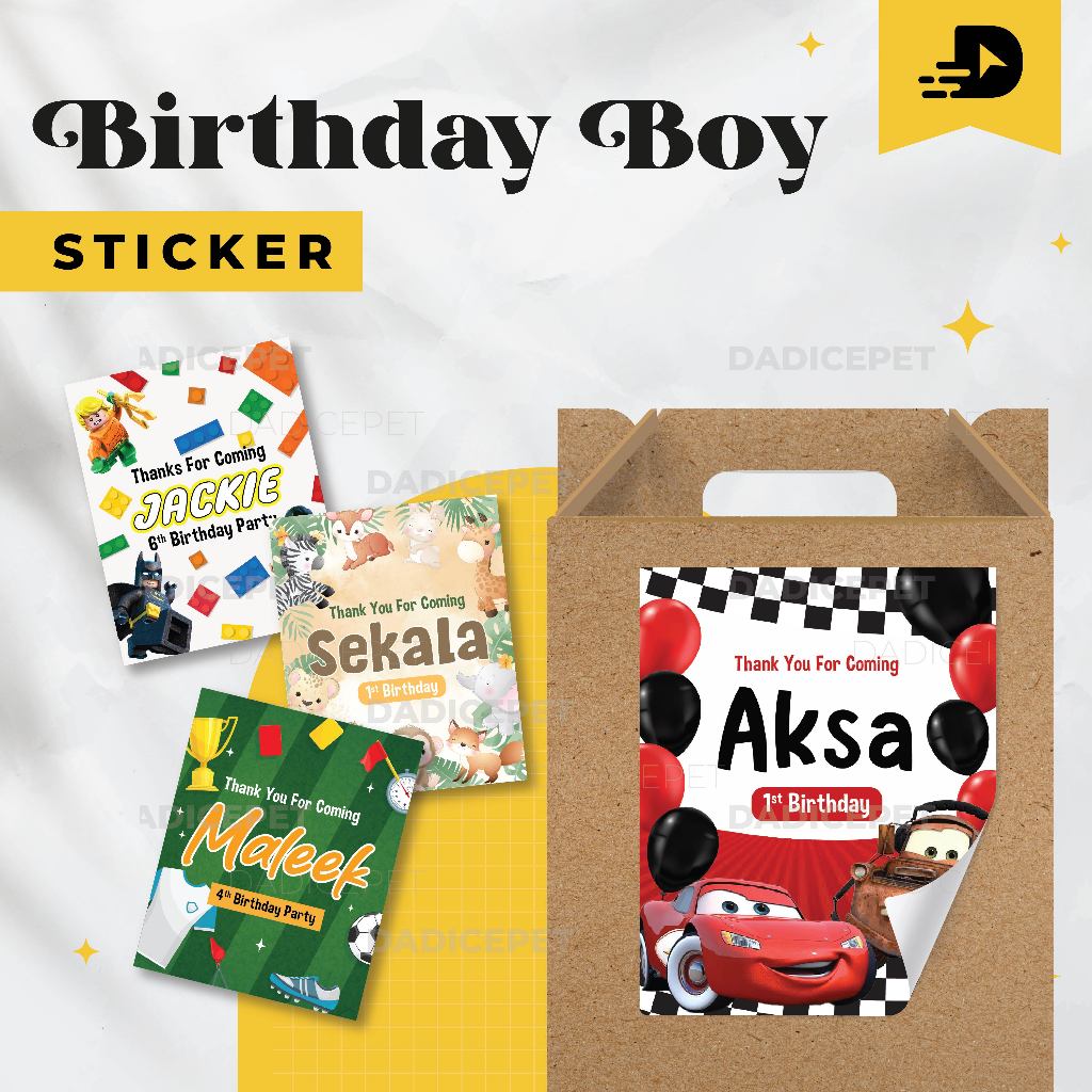 

Stiker Ulang Tahun Anak Laki-Laki / Stiker Segel Ulang Tahun Anak Laki-Laki / Sticker Box Birthday Boy