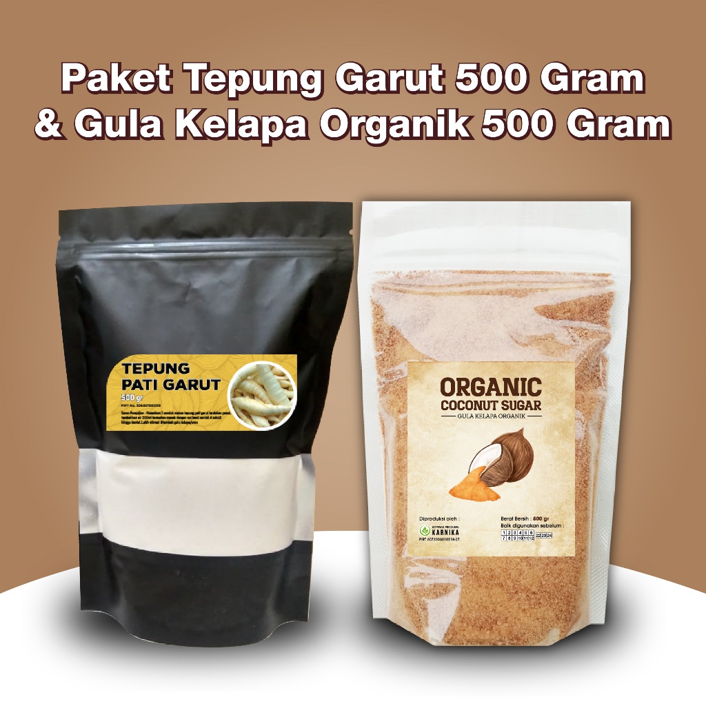 

Paket Tepung Pati Garut Irut Asli Obat Asam Lambung 500gr & Gula Kelapa Organik 500gr