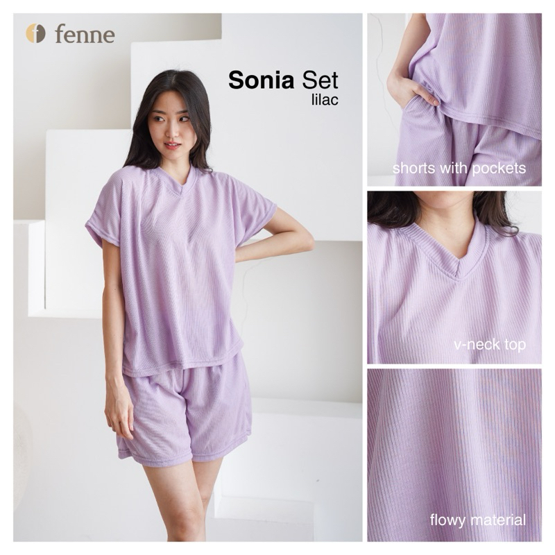 Fenne - Setelan Piyama Baju Rumah Wanita Premium Sonia Set
