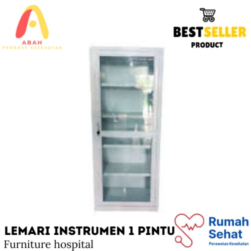 Lemari Instrumen obat 1 pintu / Lemari klinik / lemari obat