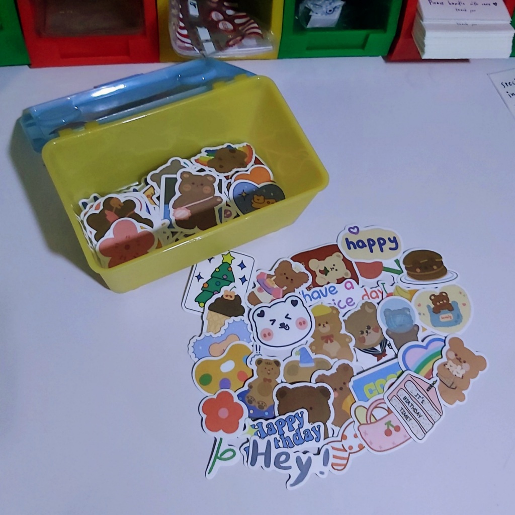 

(satuan) bear sticker deco beruang