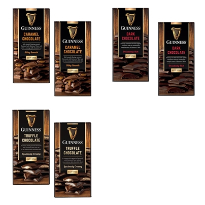 

Guinness Chocolate Bar 2sX90g (Bundle Of 2) (Caramel, Dark, Truffle)