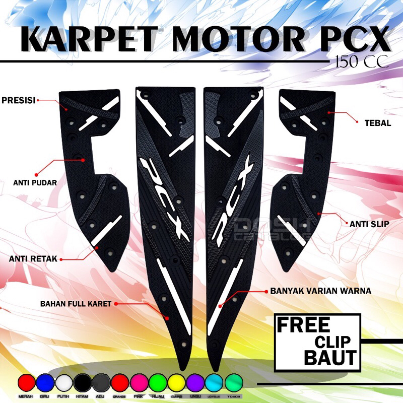 Karpet Motor PCX 150 Karpet PCX 150 Bahan Karet Asli Tebal Tidak Luntur Aksesoris Pcx 150