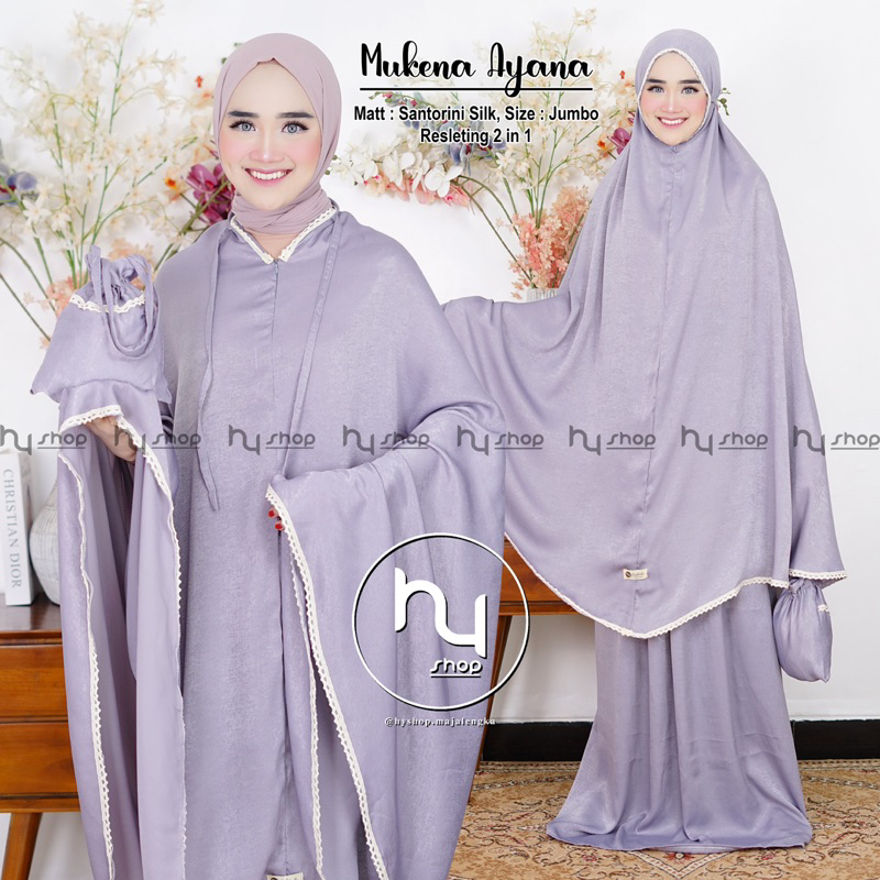 MUKENA SANTORINI SILK RENDA // Mukena Silk Santorini