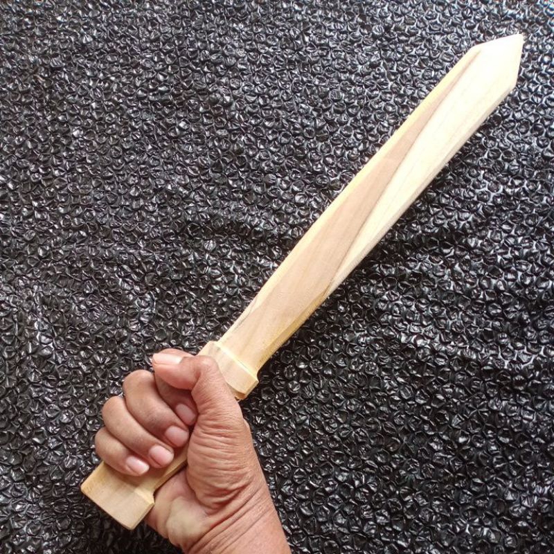 Pedang IPSI Bahan Kayu Miniatur Alat Peraga Latihan Silat Beladiri Panjang 45cm/Pedang Kayu Jati/Ped