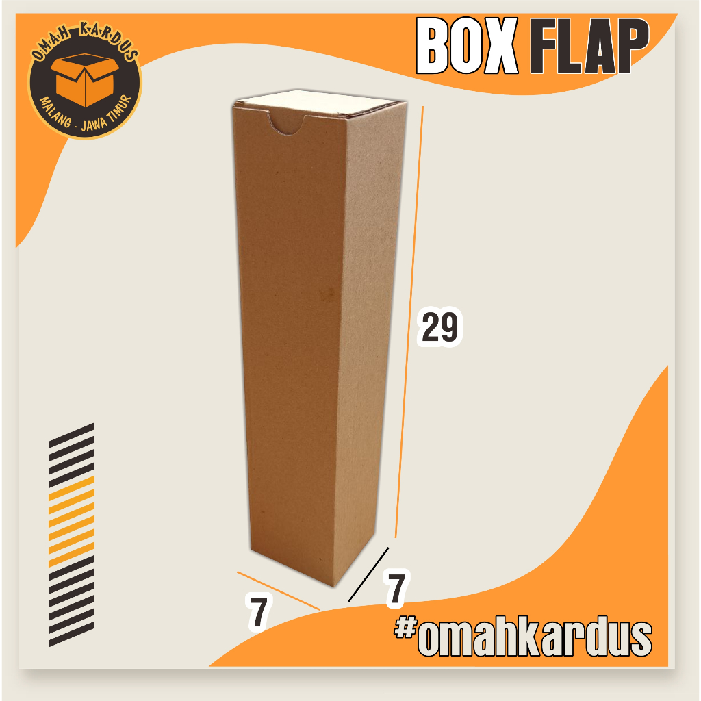 

Box flap 7x7x29 cm | Box Sirup | Box Tumblr | Box DieCut | Box Hampers | box botol