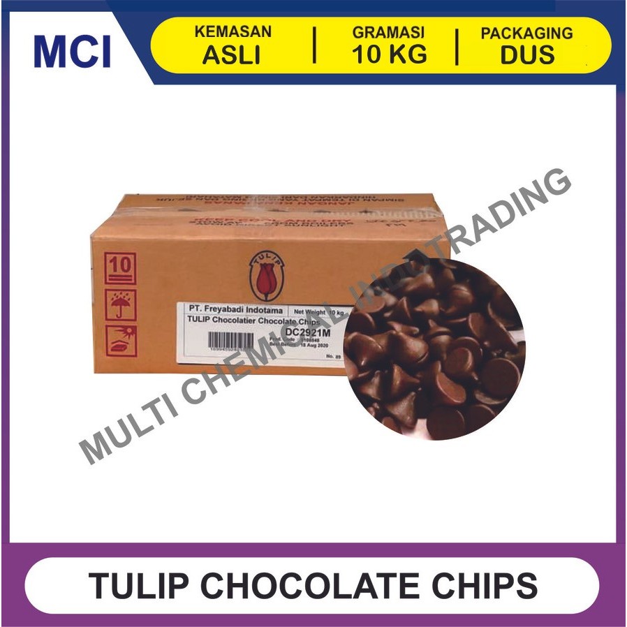 

TULIP CHOCOCHIPS DARK / COKLAT CHIP / CHOCO CHIPS - 1 DUS 10 KG