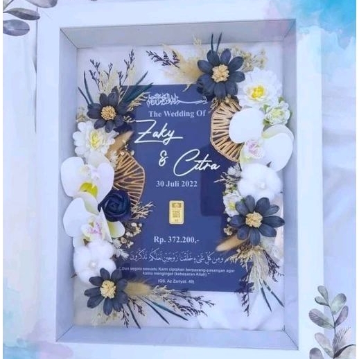 Mahar pernikahan rustic bunga anggrek