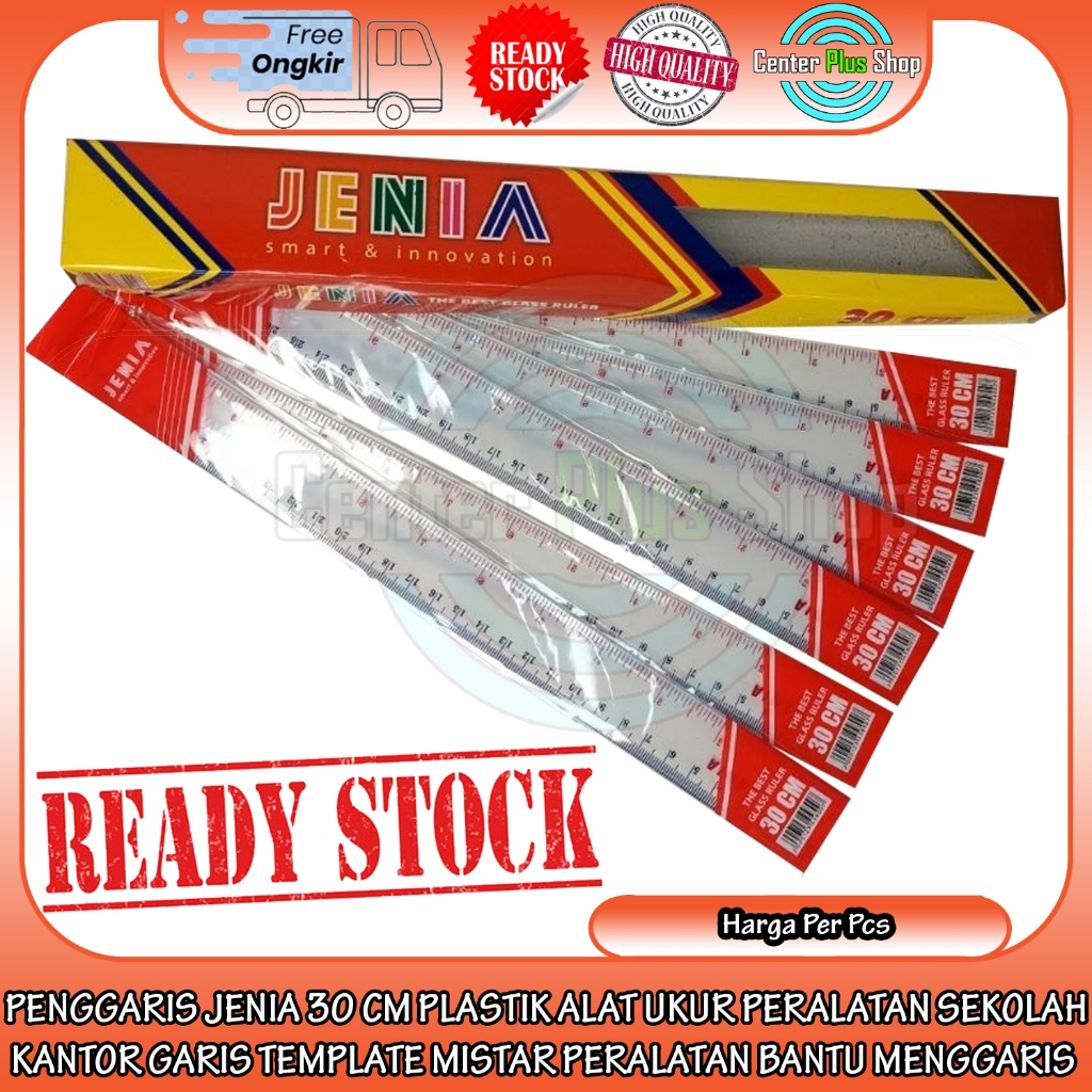 

Penggaris Jenia Panjang 30 Cm Alat Ukur Peralatan Sekolah Kantor Mistar Basic Plastik Plastic Ruler Template Lurus Menggaris Bujur Busur Anak Tulis Pengukur Garis Pengaris Pelastik Atk Stationery Bahan Tebal Putih Transparan