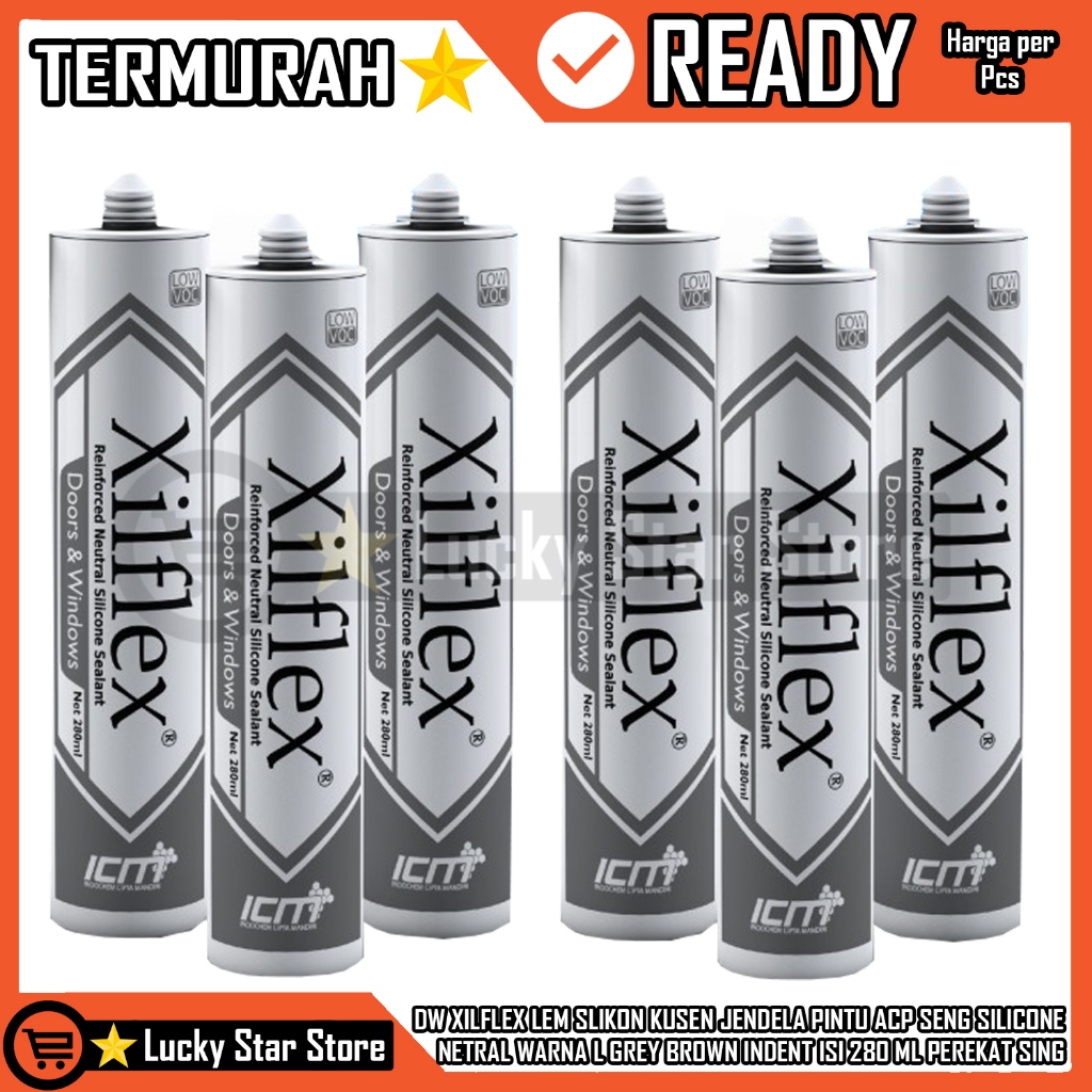 Dw Xilflex Lem Silikon Slikon Kusen Jendela Pintu Acp Seng Silicone Netral Warna Grey Clear L Abu Bl