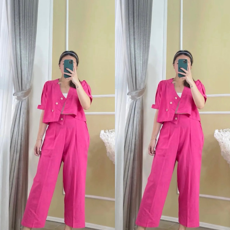 NEW SETELAN LINEN PREMIUM / SETELAN WANITA MURAH / SETELAN PREMIUM