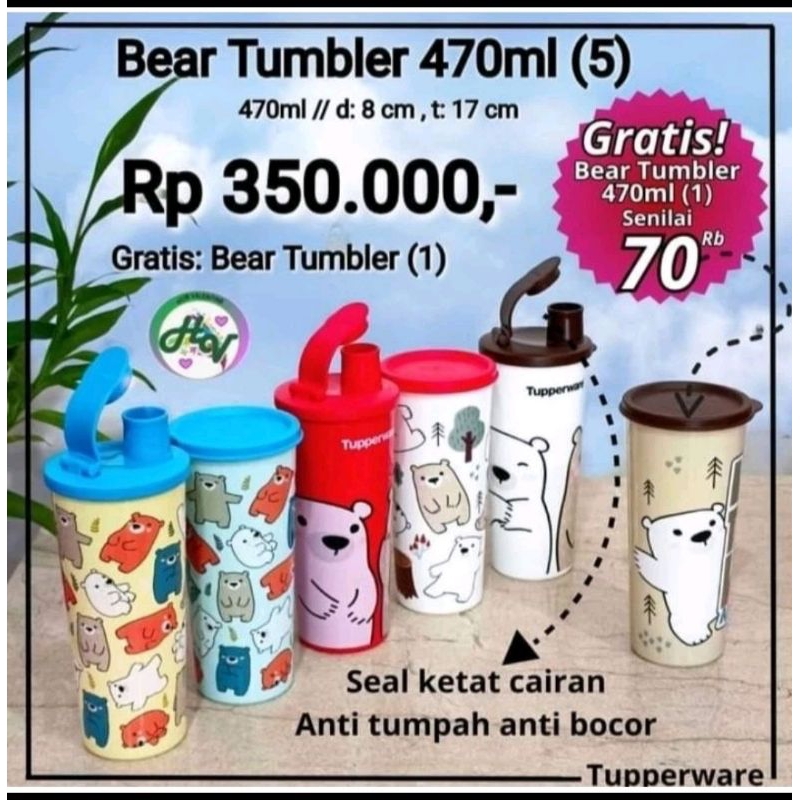 bear tumbler tupperware / giant tumbler bear tupperware / bear tumbler tupperware