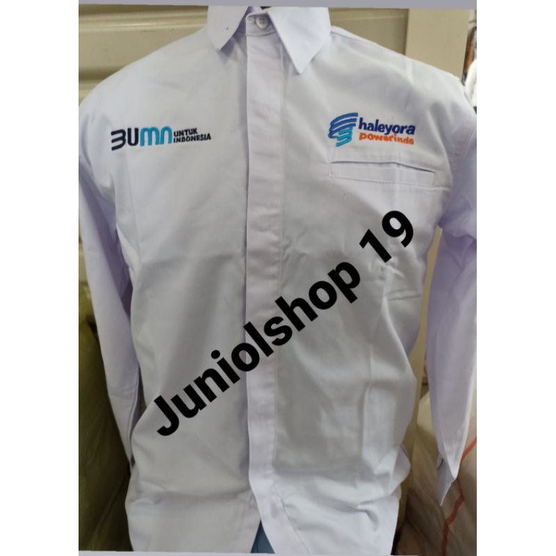 KEMEJA BUMN HALEYORA POWERINDO/SERAGAM HALEYORA/KEMEJA CUSTOM BORDIR