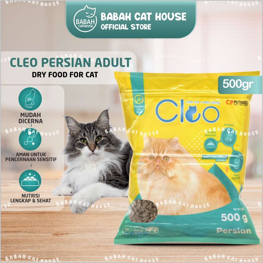 CLEO PERSIAN 500gr Makanan Kucing Kering Cat Dry Food Adult Kitten Anak Dewasa Murah Persia