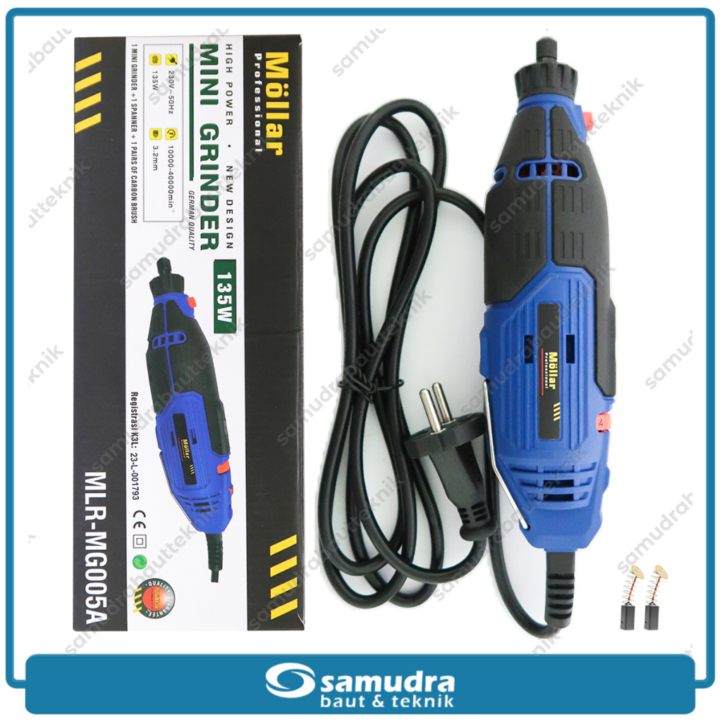 Mini Grinder MOLLAR MG005A Mesin Gerinda Bor Tuner Listrik Serbaguna