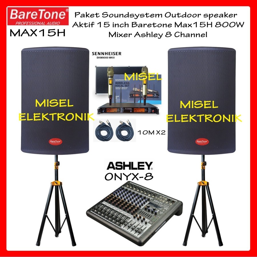 Paket Soundsystem outdoor 15 Inch Baretone MAX15H 800W Ashley Onyx 8