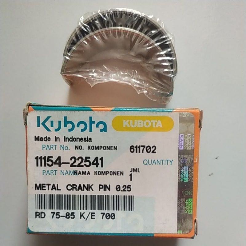 Metal Crank Pin Metal Jalan Oversize 0.25 ORIGINAL Mesin Bajak Traktor Sawah Kubota RD85