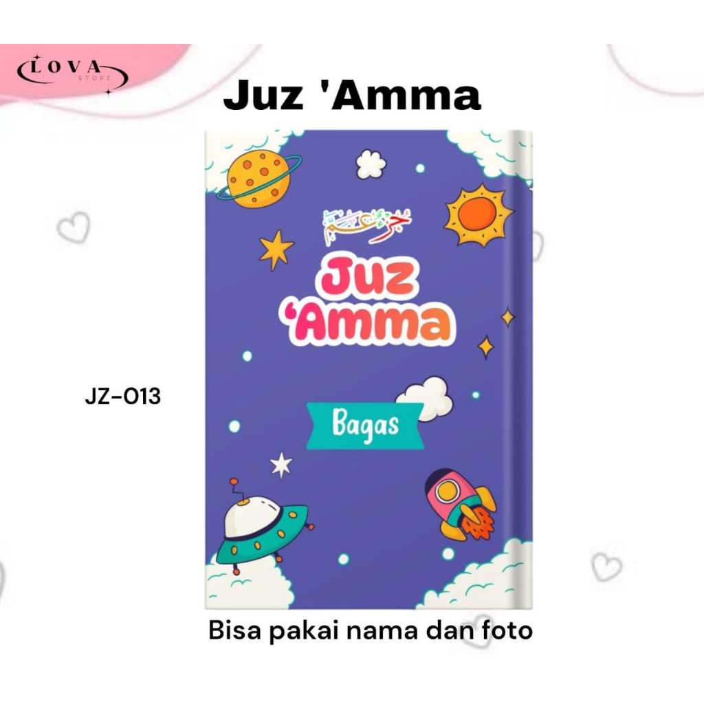Lova - JZ 013 / Juz Amma Tajwid Warna 7 in 1 Juz 'amma Custom  A5 / Bisa Pakai Nama dan Foto / Juzam