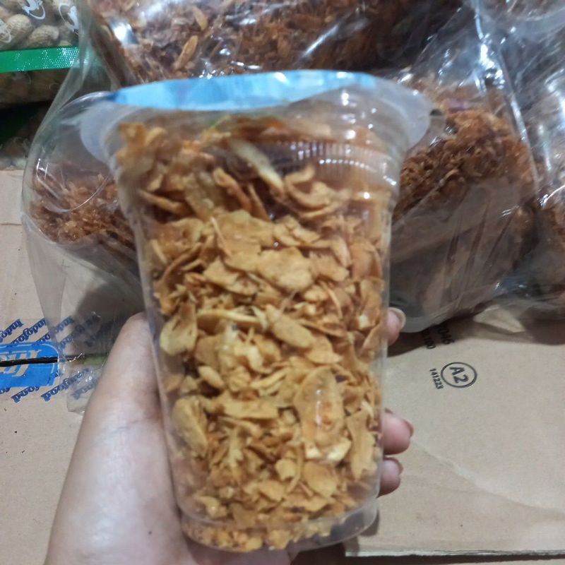 

BAWANG PUTIH GORENG ASLI BERAT 100 GRAM