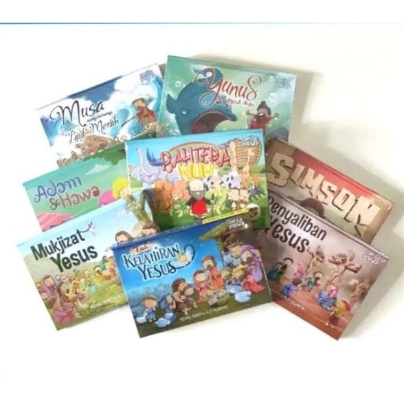 popup Seri alkitab satuan simson pop up/ penyaliban / adam hawa / yunus /kelahiran Yesu