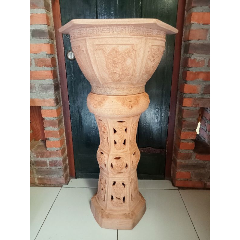pot gerabah/pot tanah liat/pot teracota/dekorasi/pajangan/vas bunga/pot bunga/jambangan