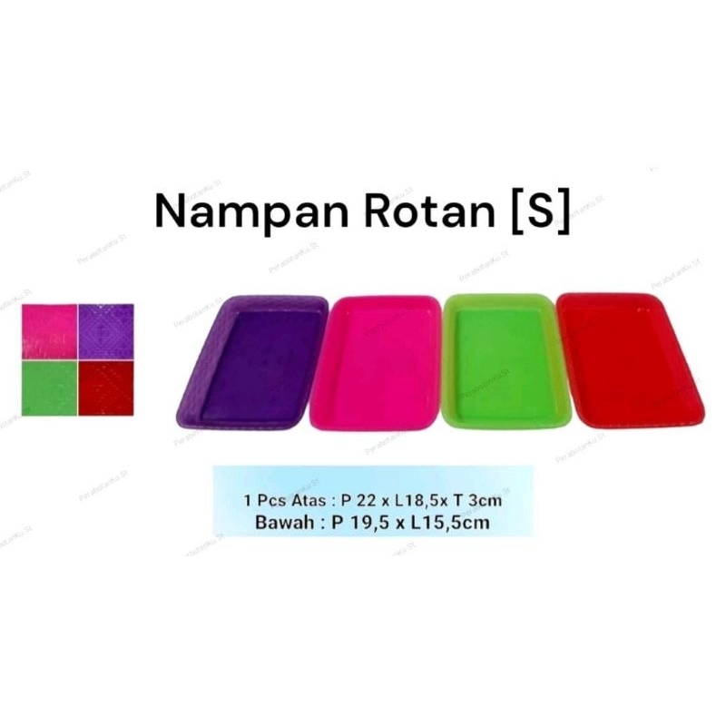 (Super Murah) Nampan rotan plastik / baki serbaguna / nampan segi plastik / tray plastik
