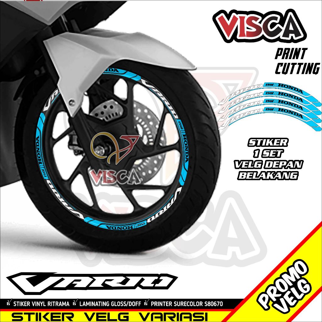 Stiker Velg List Velg Motor Stiker Velg Vario 150 Variasi  new II