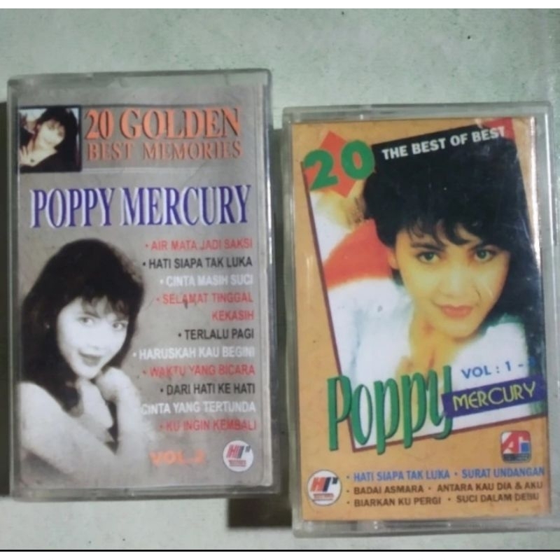 sepaket kaset poppy mercury 20 golden best of the best terlalu pagi